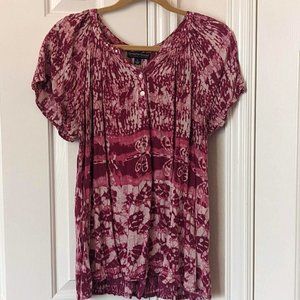 Pink Batik print Dragonfly blouse